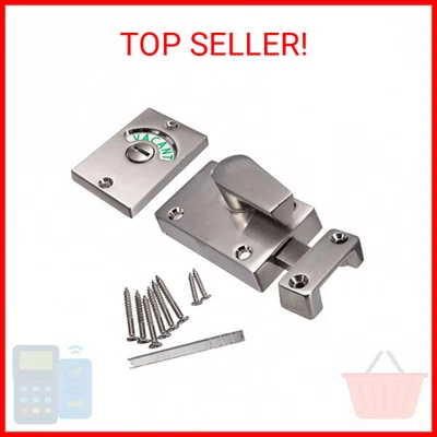 $22.30 • Buy Door Lock Indicator,Toilet Bathroom Lock Vacant/Engaged Chrome Latch Indicating 