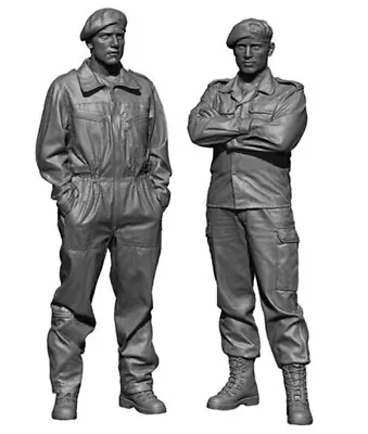 Unpainted 1/35 Resin Figures Modern Bundeswehr Panzer Crew 2man Scene Kit *5739 • $15.99