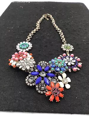$9.99 • Buy Joan Rivers Multicolored Rhinestone Necklace 20 Inches