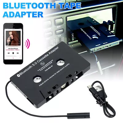 Bluetooth Car Audio Stereo Cassette Tape Adapter Converter For IPhone Samsung • £11.96