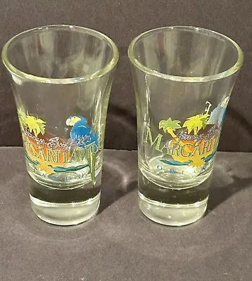 2 Jimmy Buffett’s Margaritaville Shot Glasses Orlando Fluted • $5.30