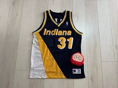 Nba Indiana Pacers Reggie Miller Authentic Champion Jersey Size 44 • $325