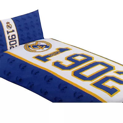 Real Madrid Single Established Duvet Set - White/Blue - One Size • £19.99