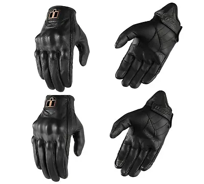 2020 Icon Pursuit Classic Motorcycle Street Bike Leather Gloves   • $75