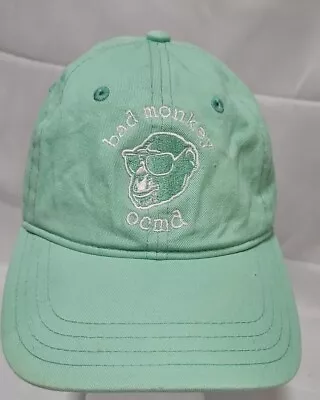 Bad Monkey Ocean City Maryland Baseball Hat  Mint Green Adjustable Embroidered  • $11.95