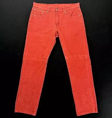 Levis 502 Mens Corduroy Pants Regular Taper Rusty Red Size 36x30 “Read” • $12.99