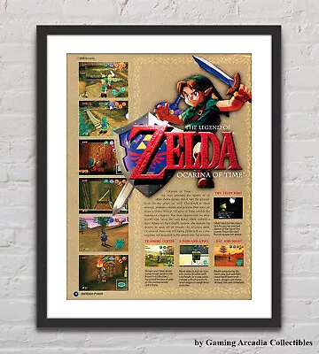 The Legend Of Zelda Ocarina Of Time N64 Glossy Promo Ad Poster Unframed G5932 • $14.98