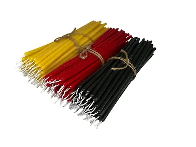 Orthodox Church Candles Beeswax Tapers 25 50 & 100 Pcs Multiple Colors • $19