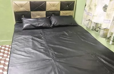 Lambskin Genuine Leather Bed Sheet With Pillow Cover For Single/Double Size Beds • $299.25