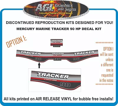 MERCURY MARINE TRACKER 90 HP Replacement Decal Kit 125 Also Avail • $88.30