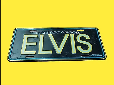 Elvis Presley Car Tag That’s Rock N Roll Black • $7