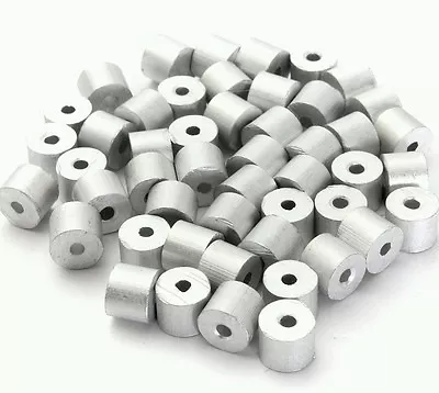 Aluminum Swage Stops For 3/16  Wire Rope Cable: 50 And 100 Pcs • $9.90