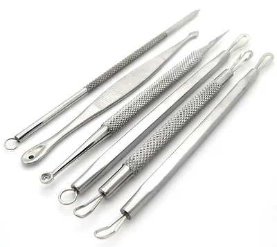 $9.89 • Buy Comedone Extractor Blackhead Remover Ance Blemish Tool Kit Of 6 Facial Skin Care