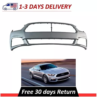 Front Bumper Cover W/o Tow Hook Holes Primed For 15-2017 Ford Mustang FO1000704 • $105.95