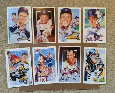 1990 1991 1992 Legends Memorabilia Postcards - All 4 Major Sports - U Pick • $1.49