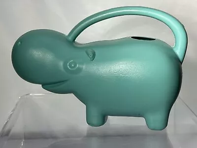 Vintage Blue Hippo Plastic Watering Can Retro Kitschy  • $26.95