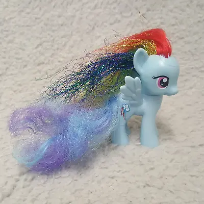 My Little Pony Rainbow Dash Hasbro 2010 Figure Collectable Toy Blue Wings • £5
