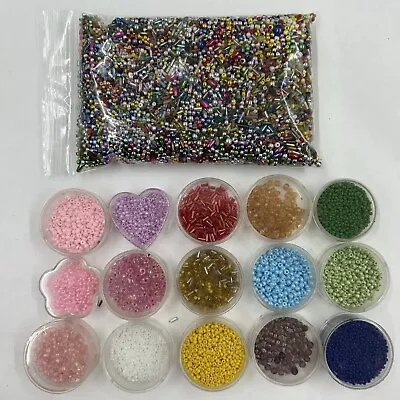 Mixed Lot Of Small And Tiny Beads Multiple Colors 14 Ounces B7 • $19.80