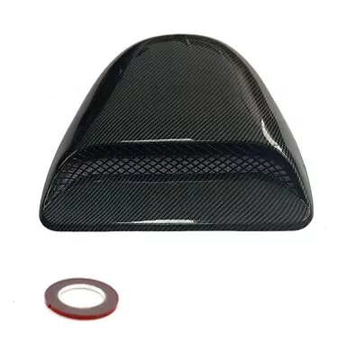 Carbon Fiber Car Hood Vent Scoop Louver Scoop Cover Air Flow Intake Universal • $23.30