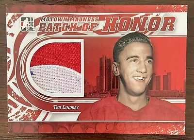 2012-13 Itg Motown Madness Ted Lindsay 3 Clr Patch Of Honor #ph-37 Red Wings! • $18.15