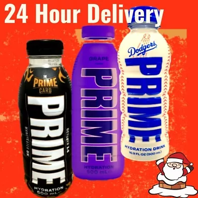 Prime Hydration Drink Grape The Prime Card & LA Dodgers Bottles Limited Edition • £49.95