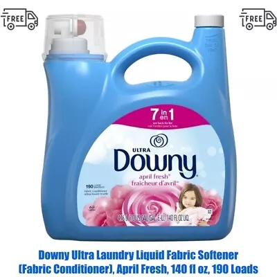 140 Fl Oz 190 Loads Downy Ultra Laundry Liquid Fabric Softener April Fresh • $12.25