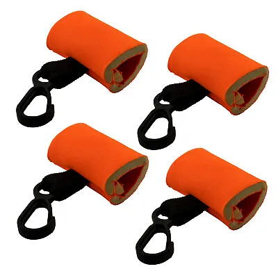4 Orange Clip-On Neoprene Sleeves Lip Balm Holster LIPSTICK HOLDER Key Chain • $8.99
