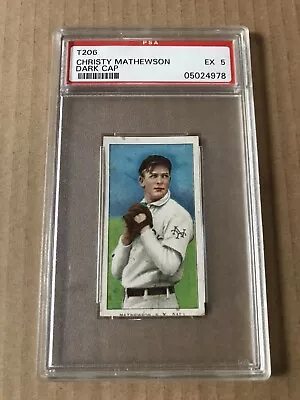 T206 Christy Mathewson Black Cap PSA 5 Rare Polar Bear Back • $3299.99