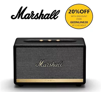 MARSHALL ACTON II VOICE SPEAKER WITH AMAZON ALEXA Google Assistant (Black) • $429.99