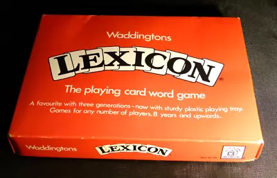 Vintage Waddingtons LEXICON Playing Card Word Game With Black PLAY TRAY • £8.79