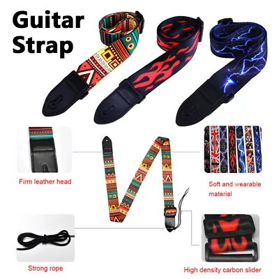 $11.55 • Buy Guitar Strap PU Leather Adjustable Belt Bass Guitar Ukulele Instrument Strap