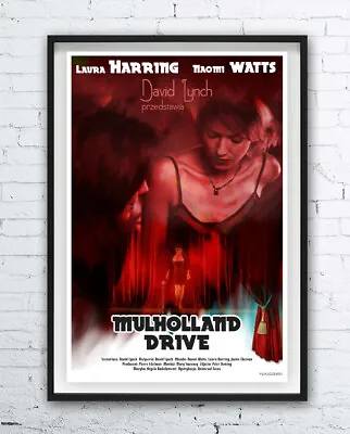 MULHOLLAND DRIVE  Polish Poster DAVID LYNCH [ Twin Peaks Lost Highway Print ] Dr • $62