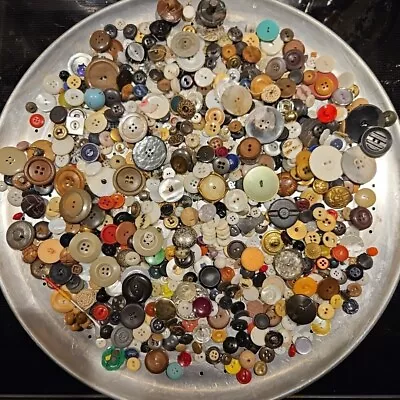 Vintage BUTTONS All Types BUTTONS Lot BUTTONS MOP Veg IVORY Diminutive OLD GLASS • $12