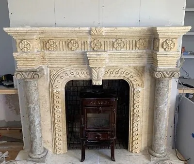 Hand Carved Large Limestone Fireplaces & Hearths. • £1500