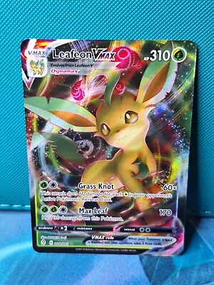 Pokémon TCG Leafeon V Max Evolving Skies NM/M 008/203 • $4