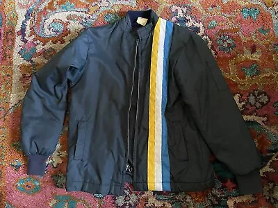 VTG Great Lakes Jacket Mechanics Racing Blue White Yellow NASCAR Ukraine 70s 80s • $17.99