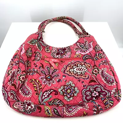 Vera Bradley Call Me Coral Hobo Shoulder Bag W/ Magnet Close Pink Purse RETIRED • $10