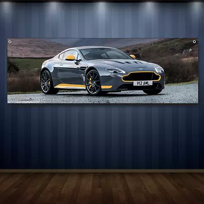 Aston Martin 1' X 3' Garage Banner 13oz Vinyl - FREE SHIPPING Vantage GT8  NEW • $22.99