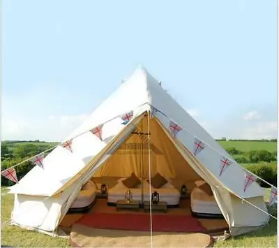 Outdoor Luxury Canvas Camping Bell Tent Survival Hunting Glamping 16FT(5M) • $503.73