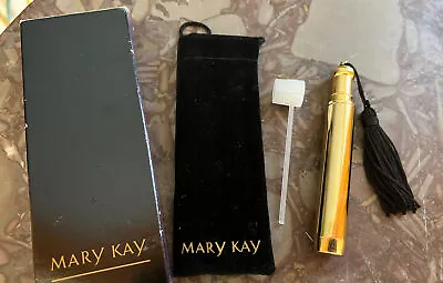 Mary Kay Refillable Perfume Atomizer Purse Travel W/ Pouch Gold Metal • $9.99