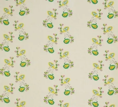 £94.99 • Buy Andrew Martin Curtain Fabric 'PYSCHO SPRIG - TROPICAL YELLOW' 3 METRES LINEN 