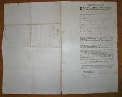 1786 Northumberland Co Pennsylvania Partial Printed Deed James Hood - T. Francis • $174.99