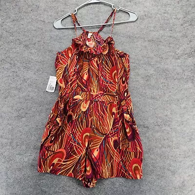 I Love H81 Jumpsuit Womens Medium Sleeveless Red Floral • $15.19