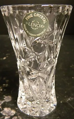 Vintage Lenox Crystal Star Vase W/ Original Label 4  X 2.43  X 2.43  Excellent • $11.04