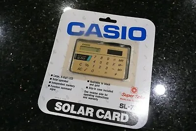 £84.35 • Buy Vintage Casio SL-760C Calculator CREDIT CARD SIZE Solar  JAPAN  MINT NEW In Box