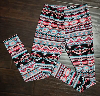 Womens Aztec Print No Boundaries Leggings Size Medium • $4