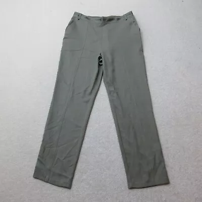 Ex M*S Dress Trousers Womens UK 12 Green Washable Office Classic EU 40 NWOT • £14.99