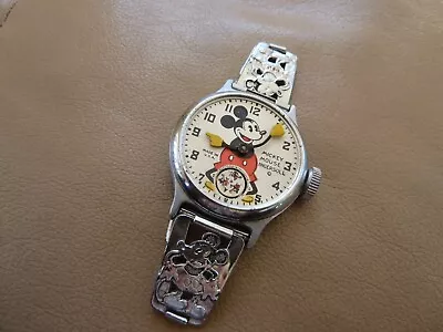 Original 1933 Character Wristwatch - Mickey Mouse W/Metal Band - Ingersoll • $82