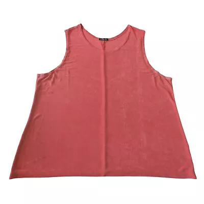 VIKKI VI Coral Pink Slinky Camisole Tank Top Size 3X • $25