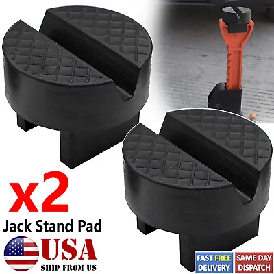 X2 Axle Jack Stand Rubber Pad Pinch Weld Slotted Frame Rail Safety Grip 3 Ton US • $11.85